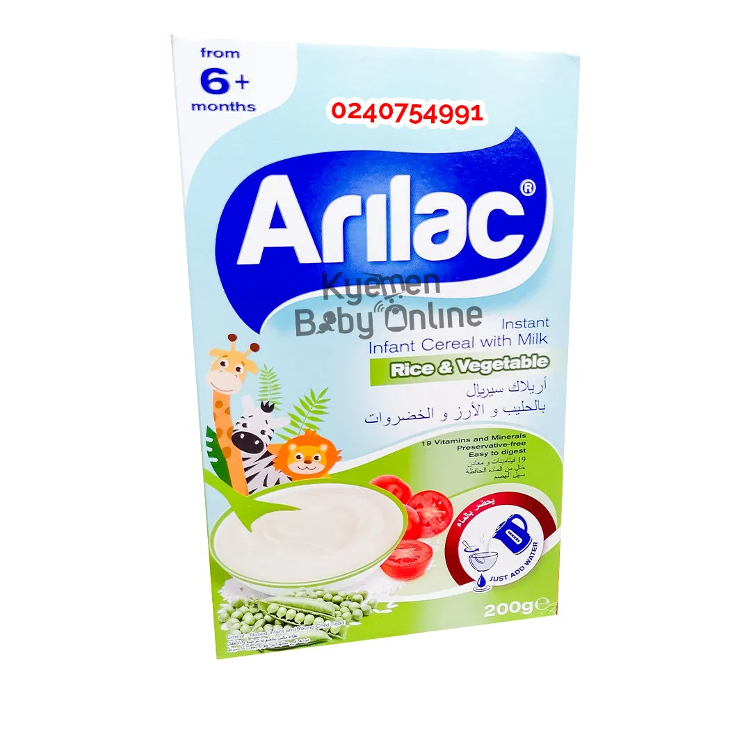 Arilac Infant Cereal With Milk [Rice And Vegetable] (200g) 6m 
