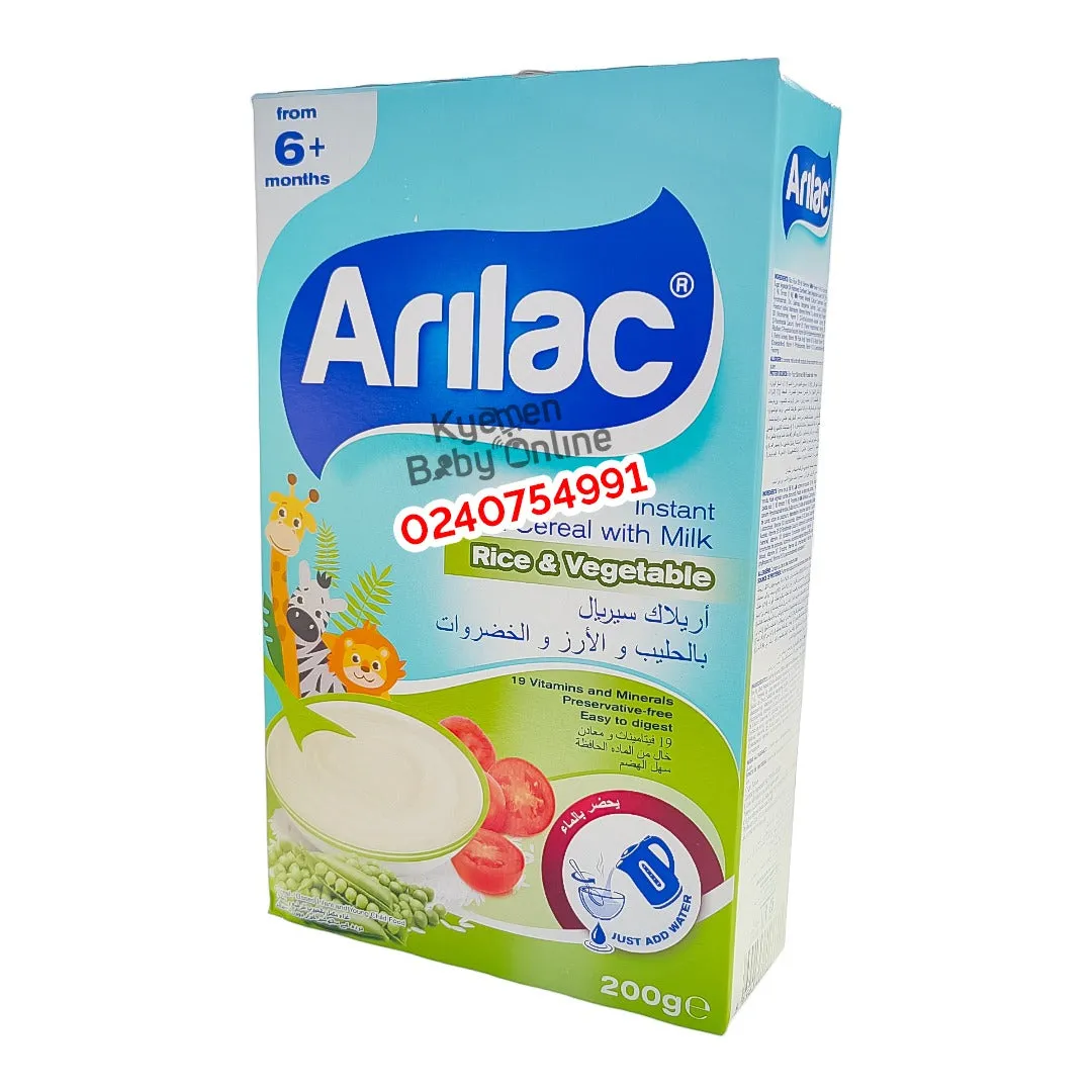 Arilac Infant Cereal With Milk [Rice And Vegetable] (200g) 6m 