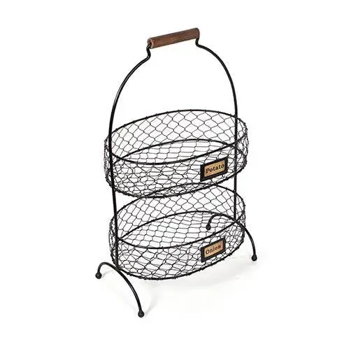 Aussie 2 tiered metal basket