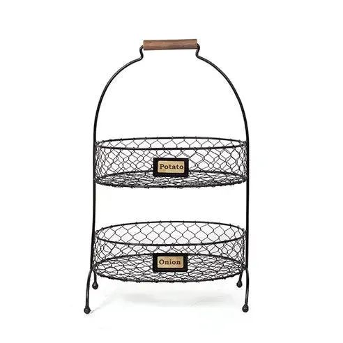 Aussie 2 tiered metal basket