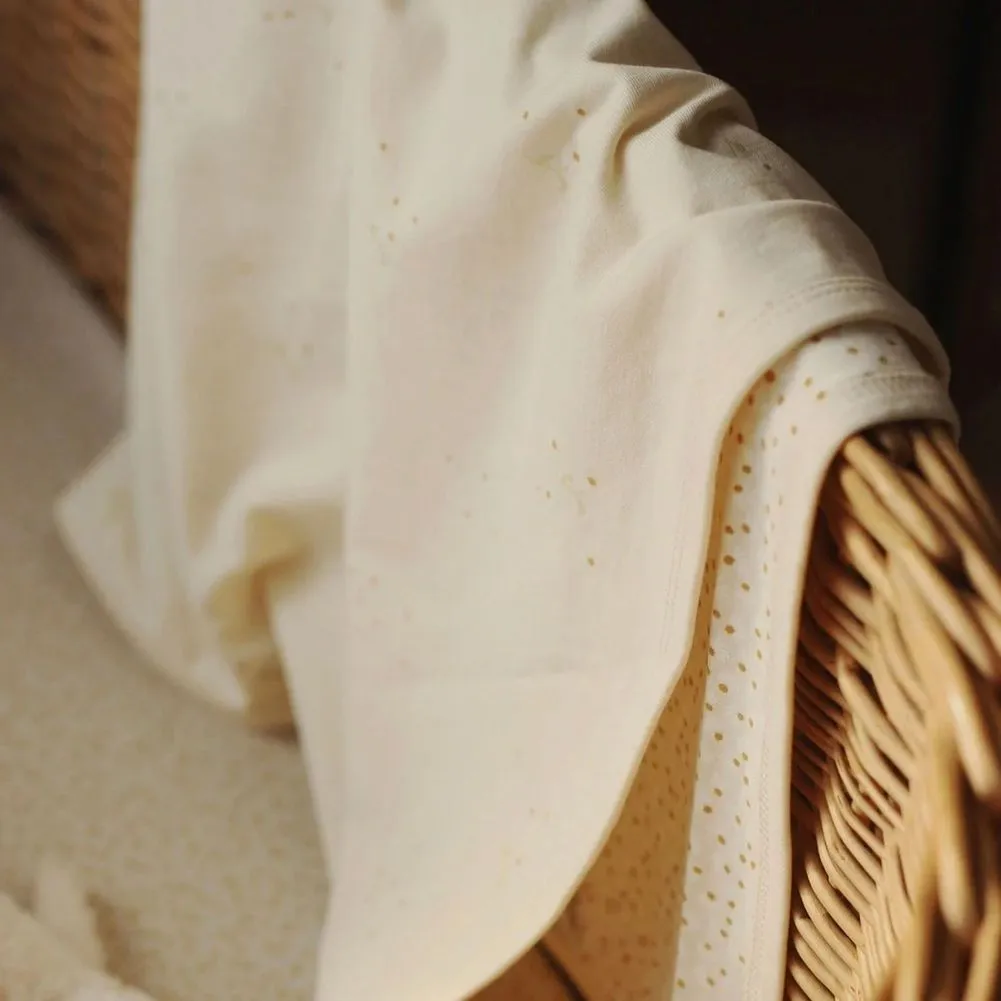 Avery Row Printed Jersey Reversible Blanket - Wild Chamomile / Daisy Meadow