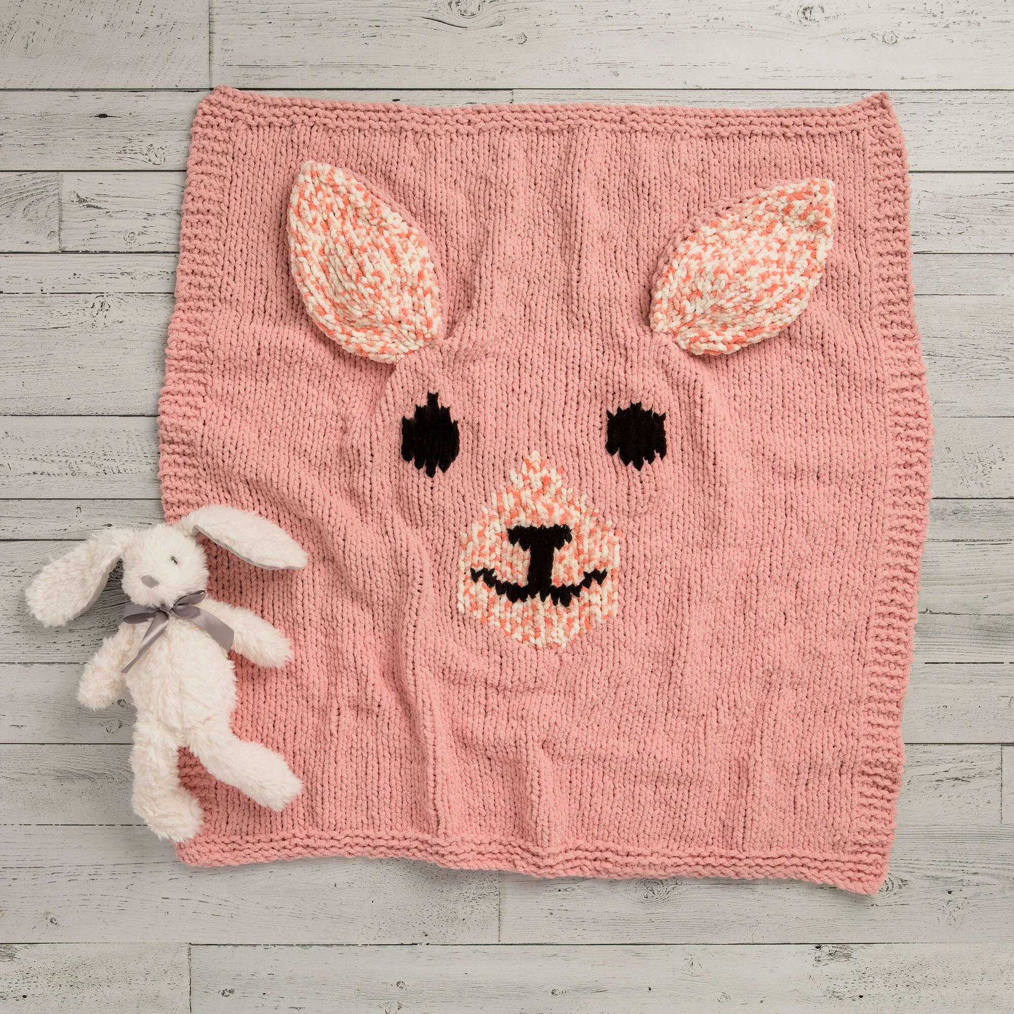 Bernat Snuggly Knit Bunny Crochet Blanket