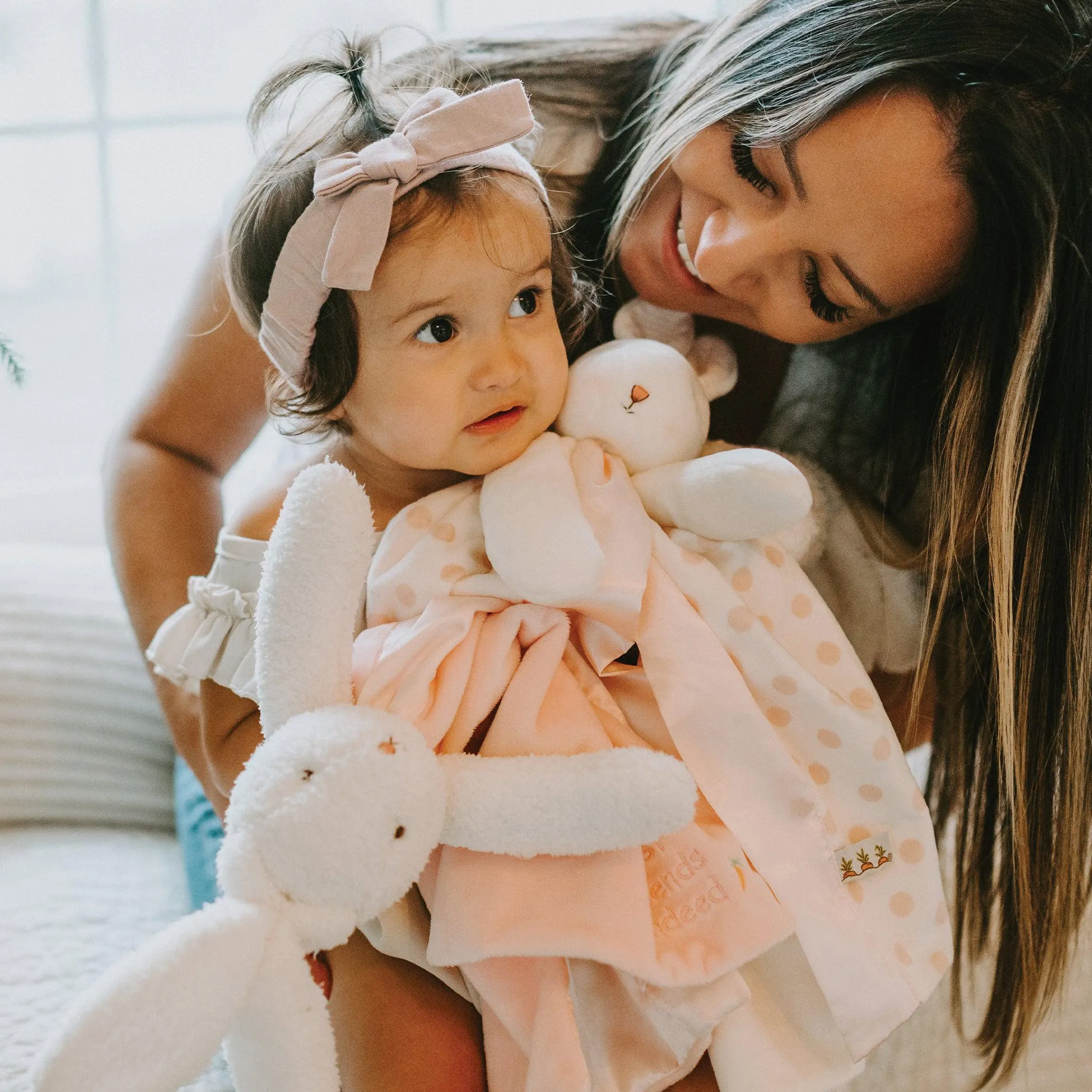 Blossom Dot Bunny Buddy Blanket