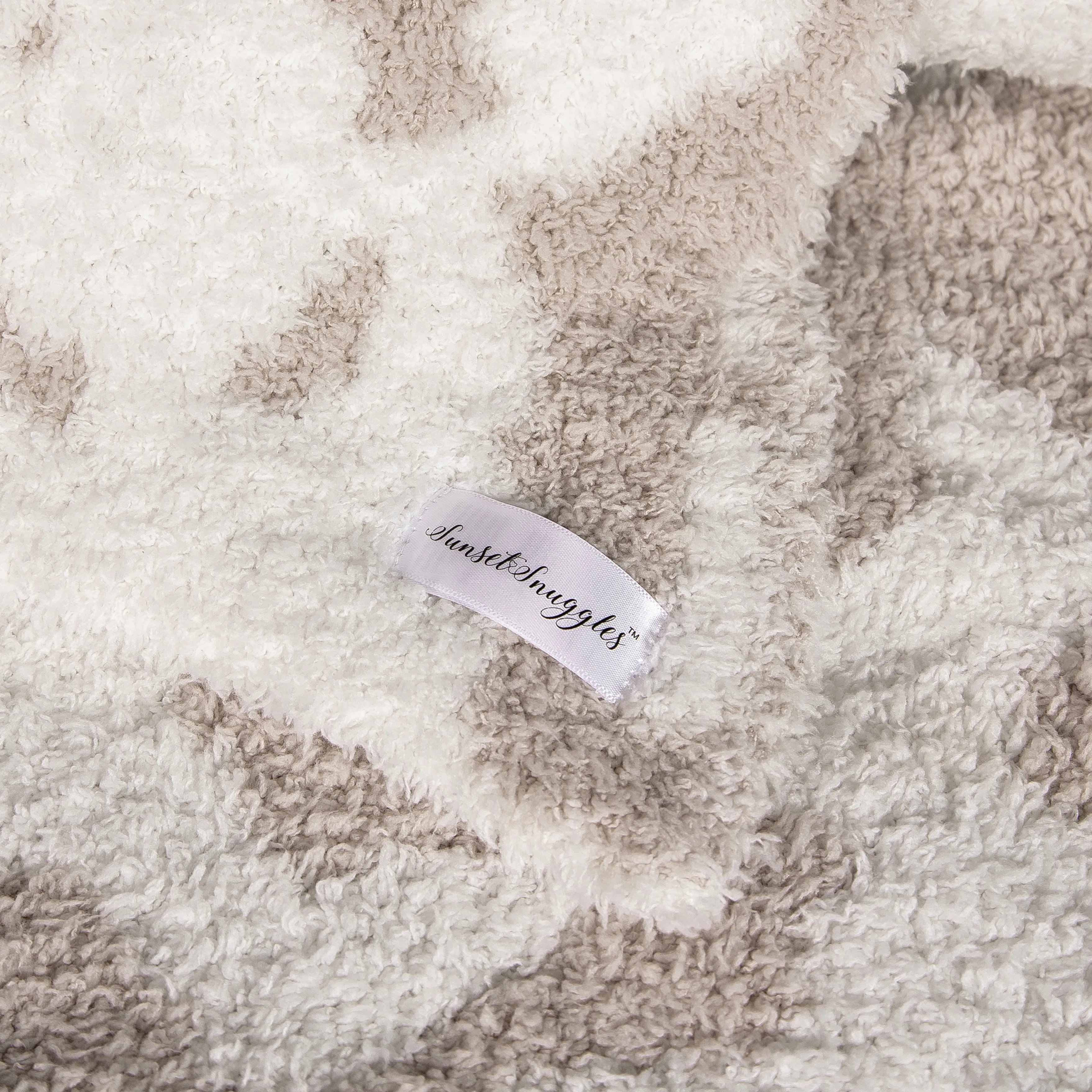 Blushing Beige & White Cow Print Lovey