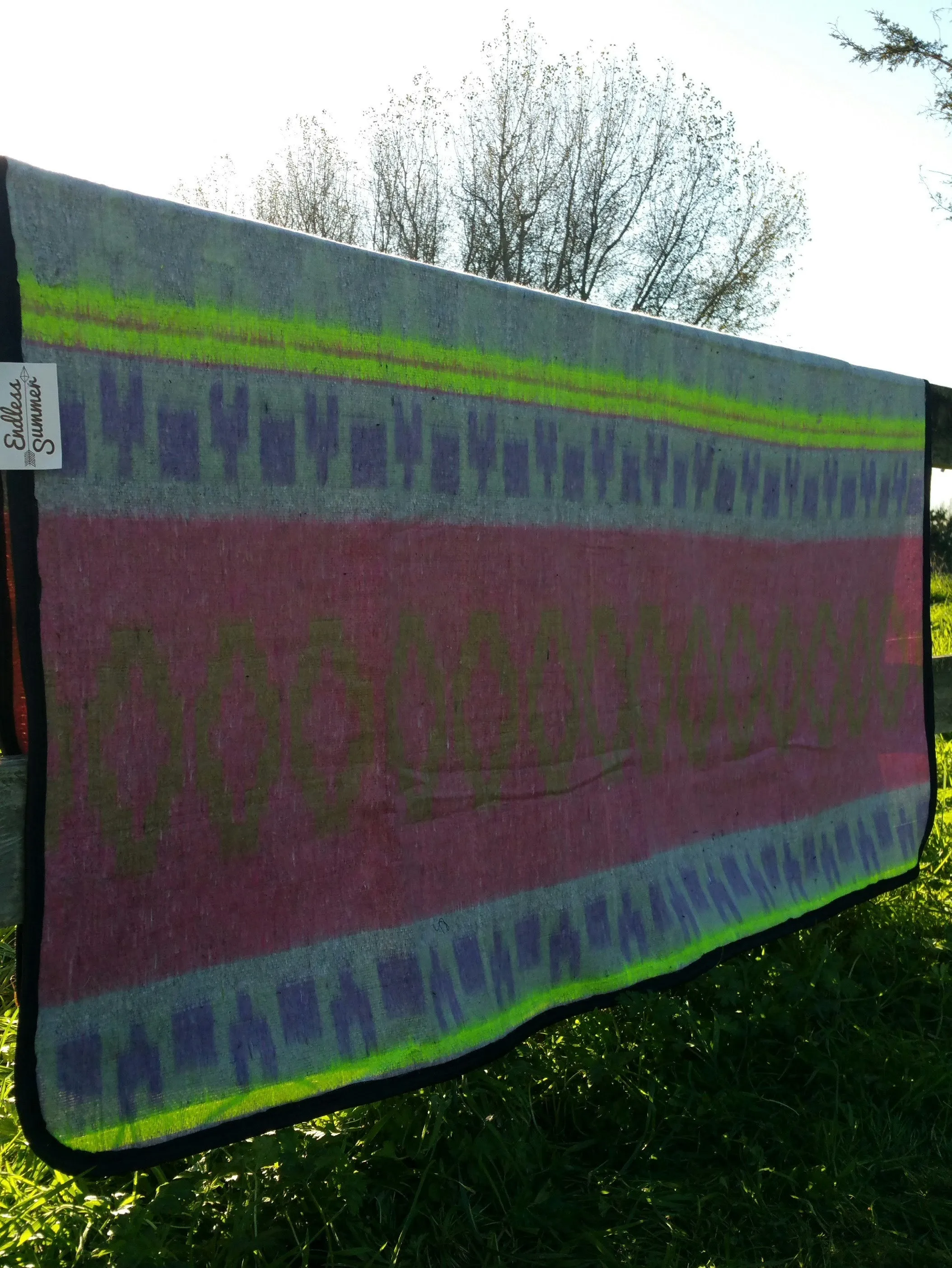 Brushed Indian Design Mexican Blanket