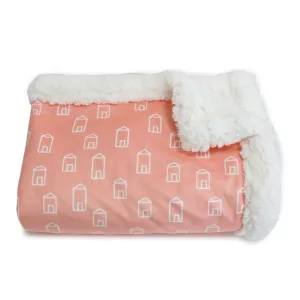 Bubba Blue Nordic Lamb Fleece Cuddle Blanket Coral