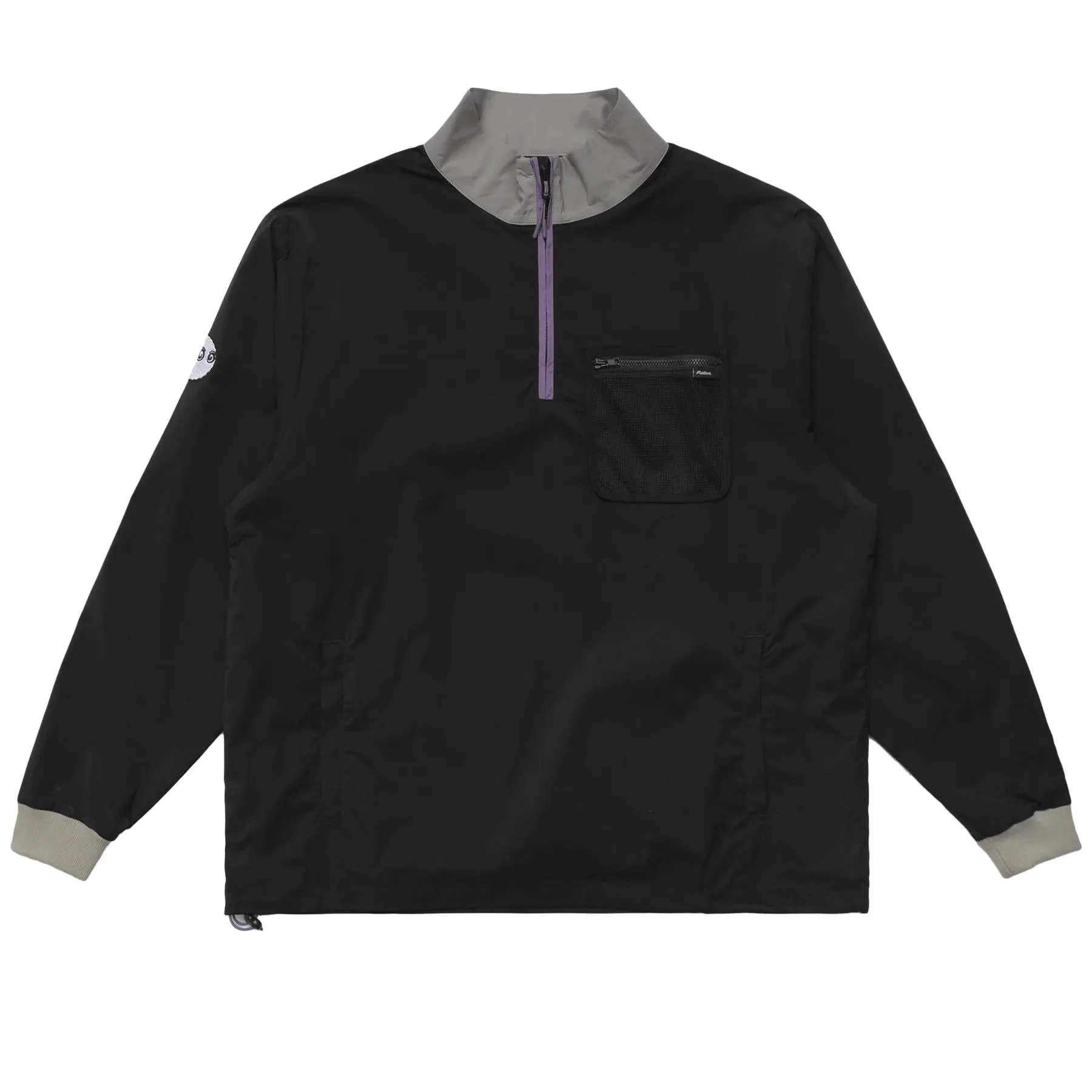 Cascade Quarter Zip Windshirt Jacket Black - AW24