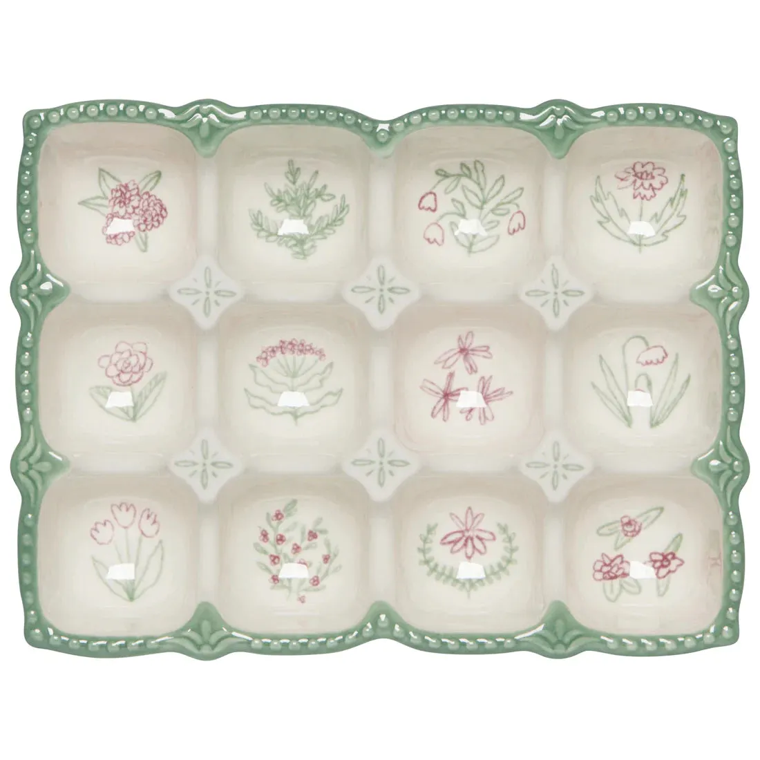 Ceramic Egg Holder Camellia Sage