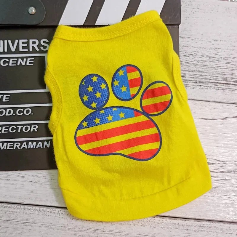 Cheap On Sale Stock Clothes For Small Dogs Cats Puppy Animal Summer Cooling Breathable Pet Vest Dresses Shirt Clearance Supplies