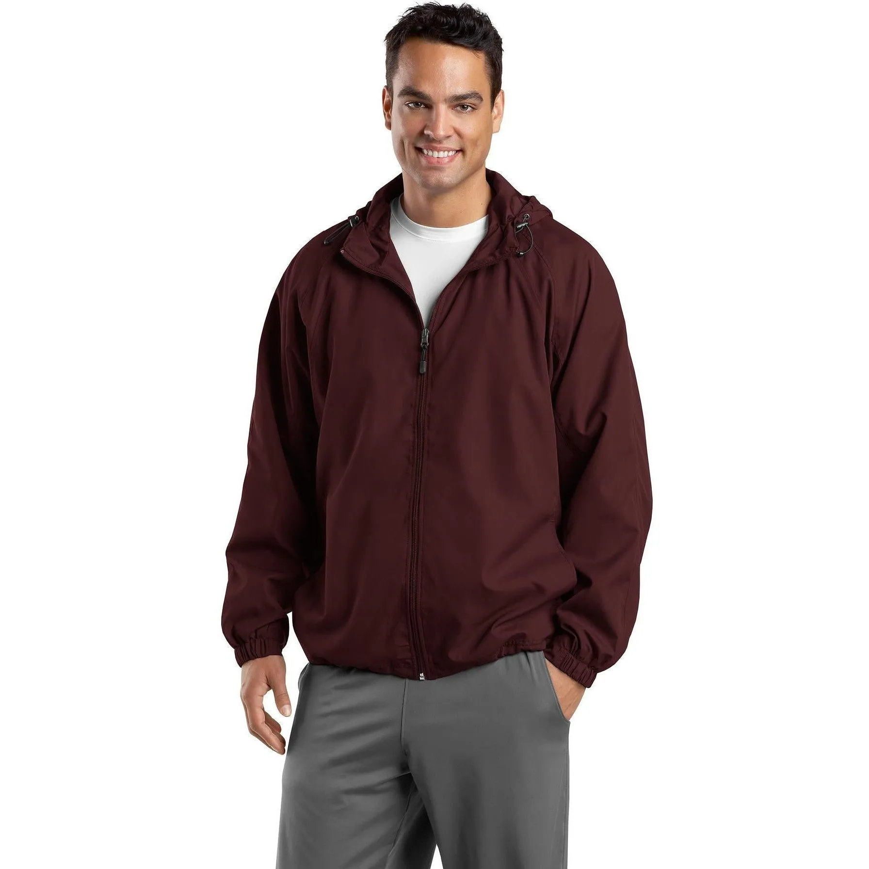 CLOSEOUT - Sport-Tek Tall Hooded Raglan Jacket