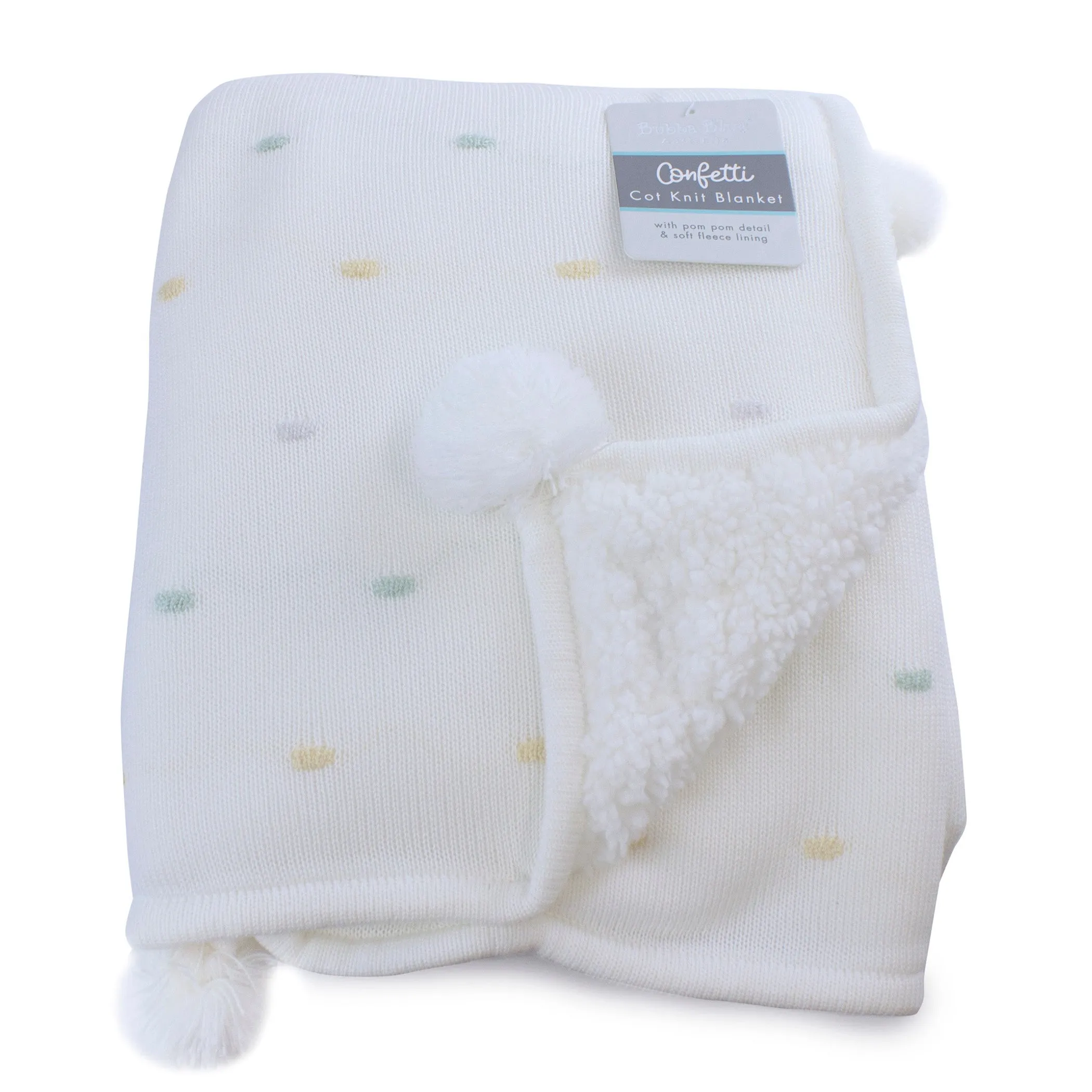 Confetti Cot Knit Blanket - White Multi