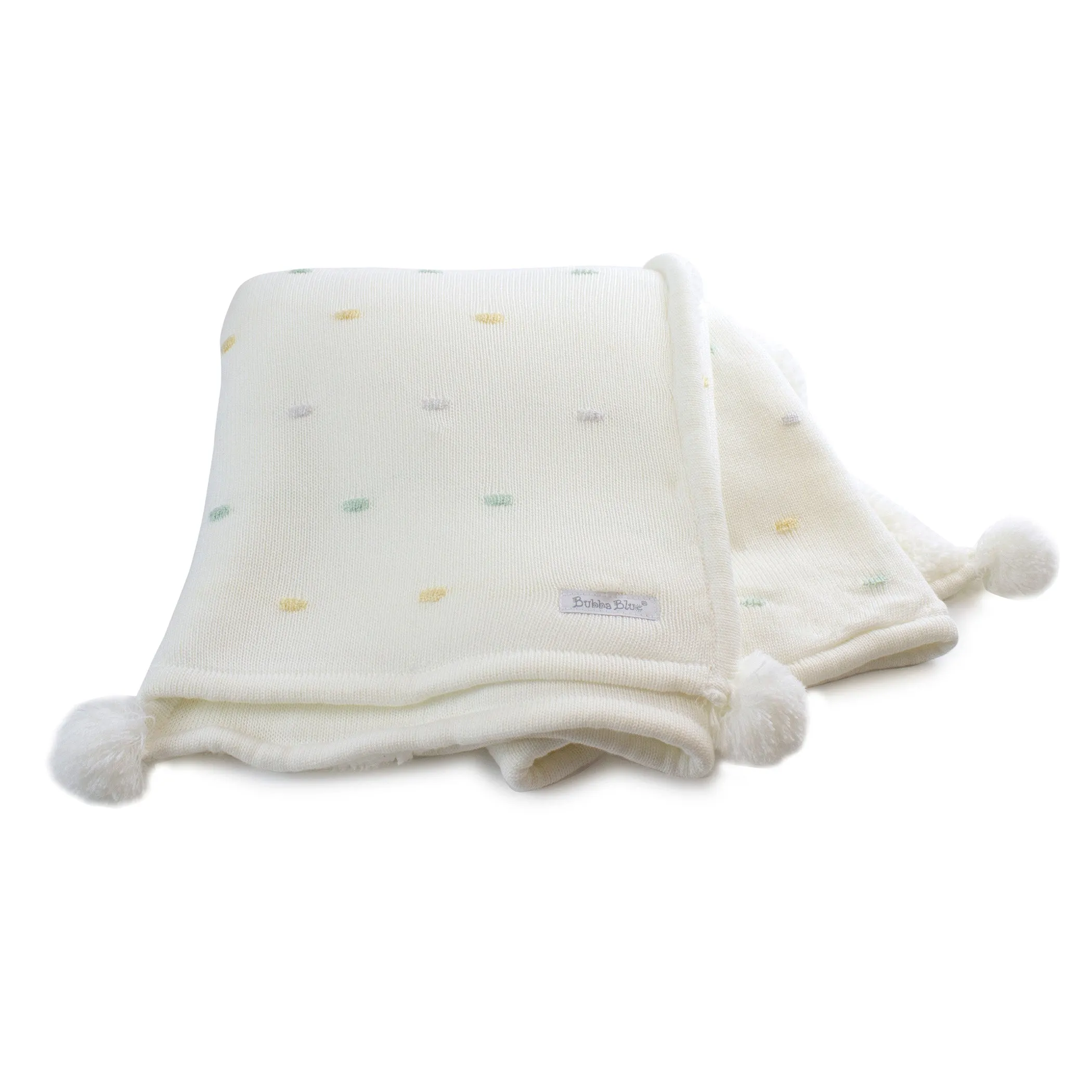 Confetti Cot Knit Blanket - White Multi