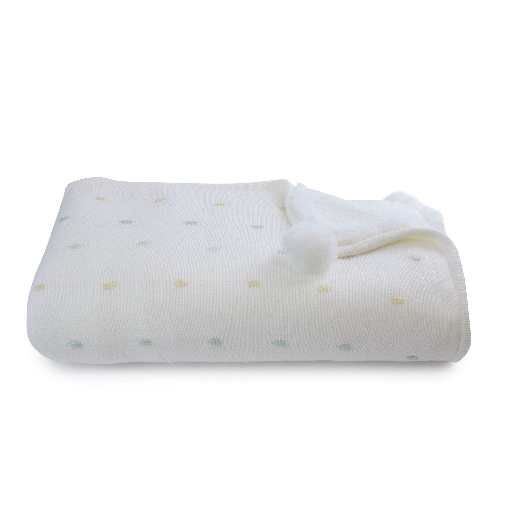 Confetti Cot Knit Blanket - White Multi