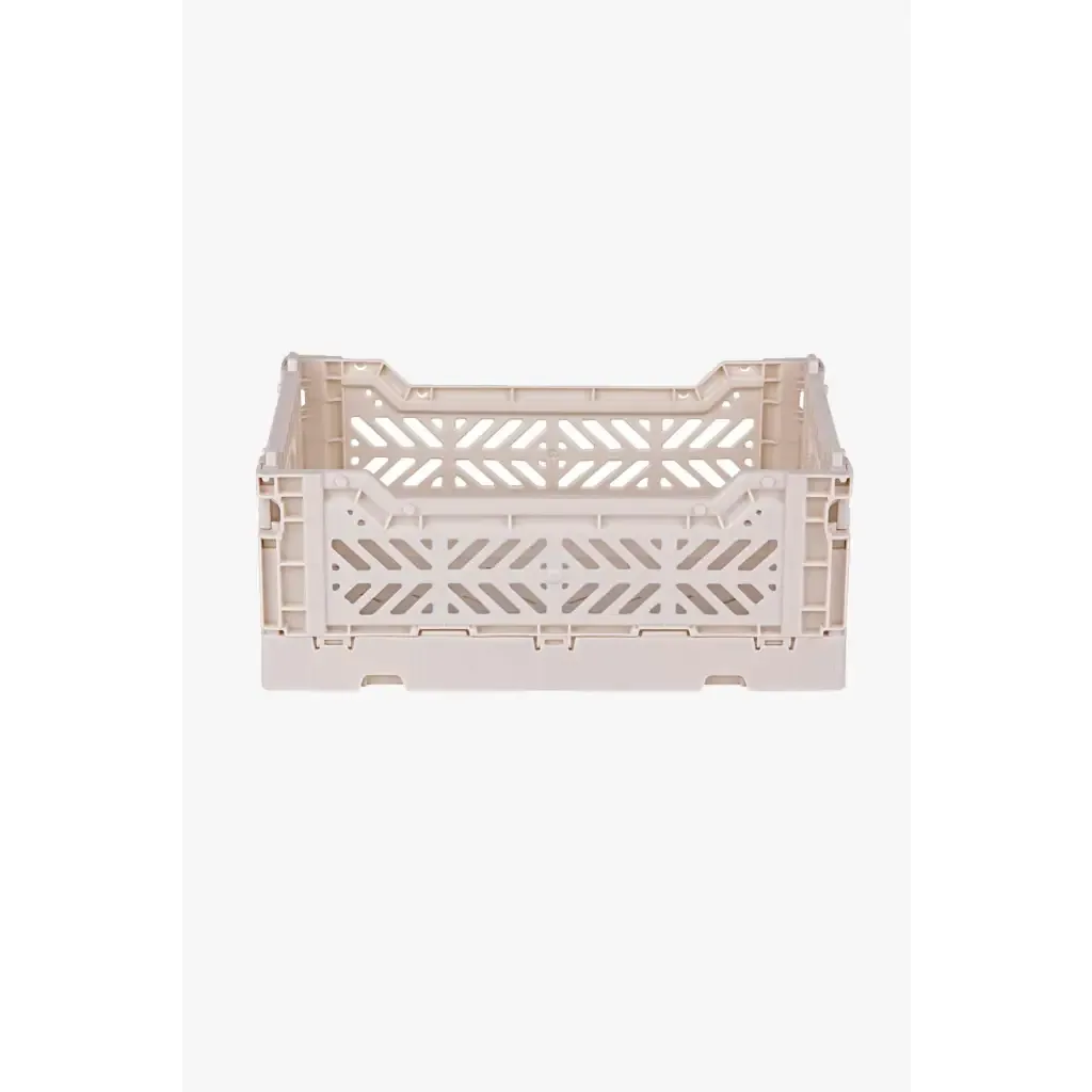 Foldable Storage Bins, Plastic Crate for Storage, Collapsible Crate, Utility Stackable Box Small Coconut Milk