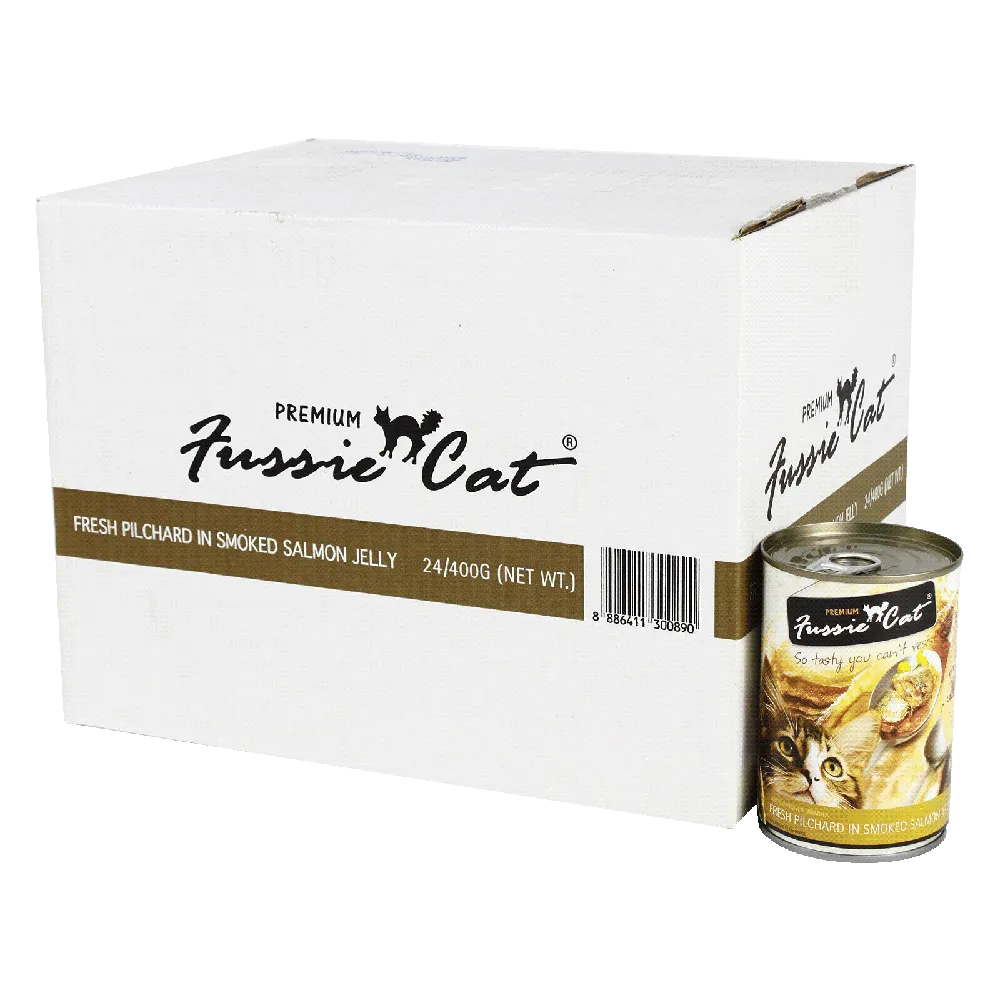 Fussie Cat Fresh Pilchard in Smoked Salmon Jelly 400g