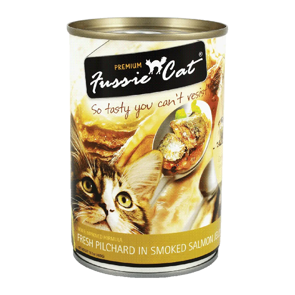 Fussie Cat Fresh Pilchard in Smoked Salmon Jelly 400g