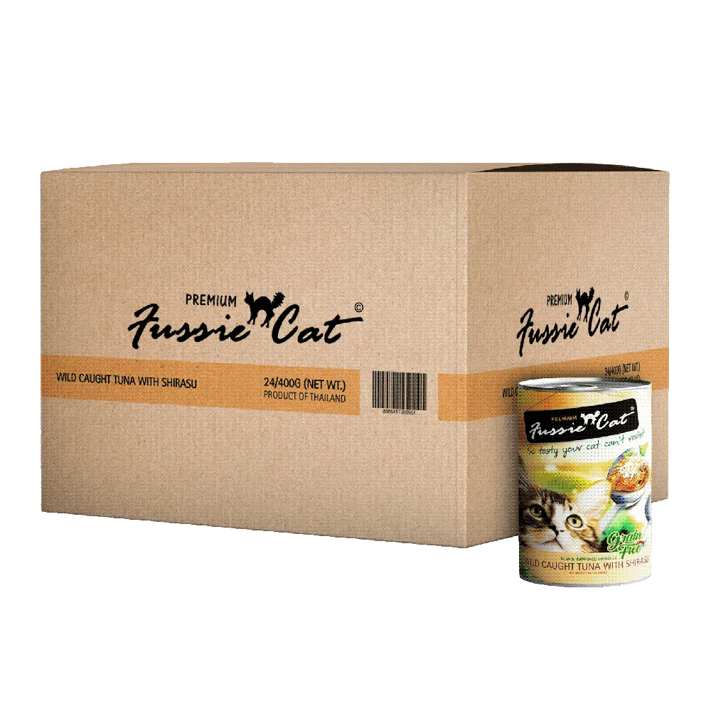 Fussie Cat Wild Caught Tuna with Shirasu 400g