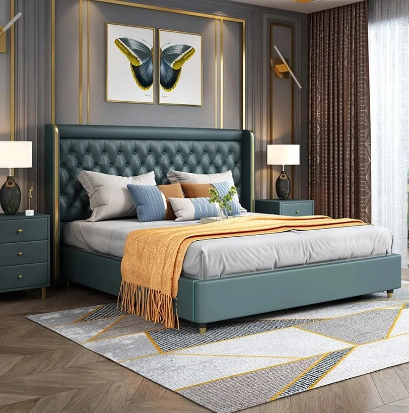 Gear Up Upholstered Luxury Bed With Storage in Leatherette