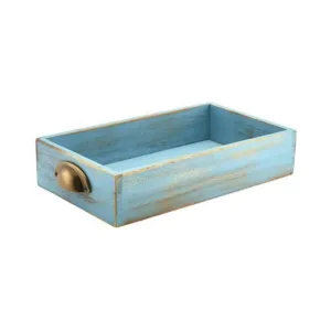 Genware Blue Wash Acacia Wood Display Drawer GN 1/3- Pack 1