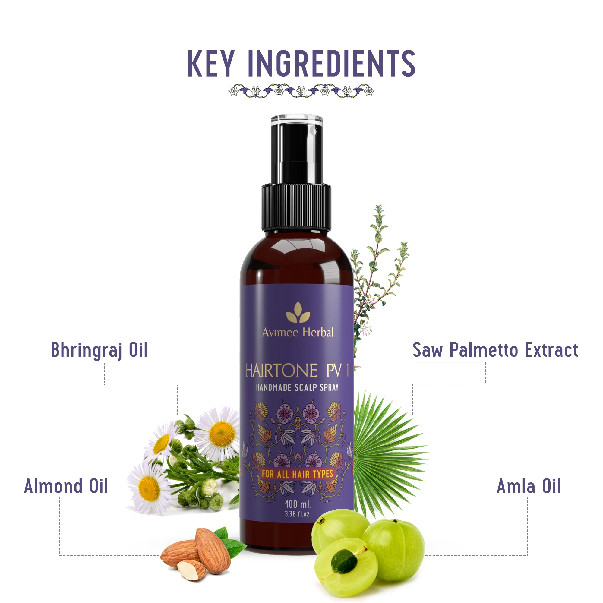 Hairtone PV 1 Scalp Spray Natural DHT Blocker