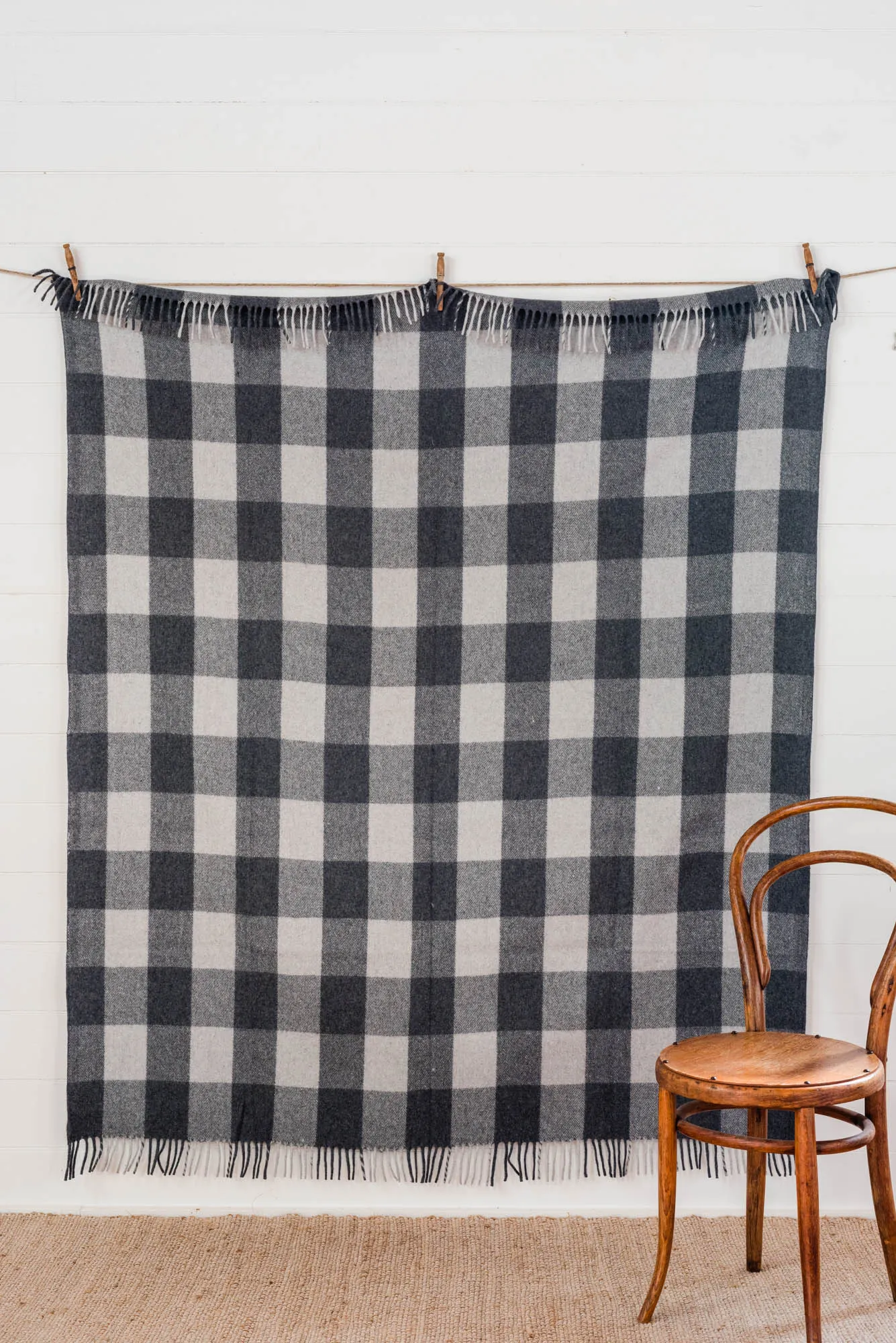 Heritage Collection | Recycled Wool Tartan Blankets | Smoke