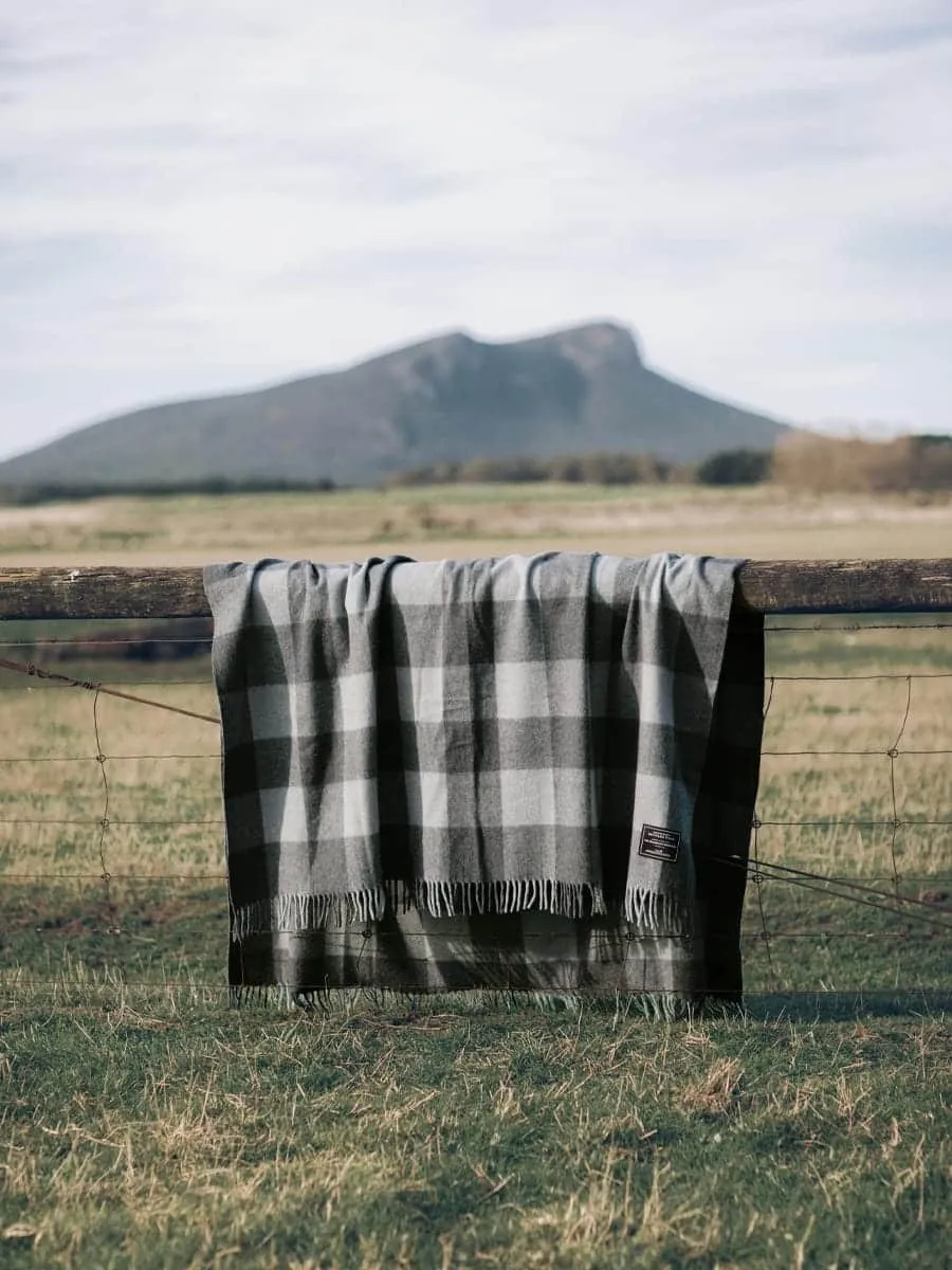 Heritage Collection | Recycled Wool Tartan Blankets | Smoke