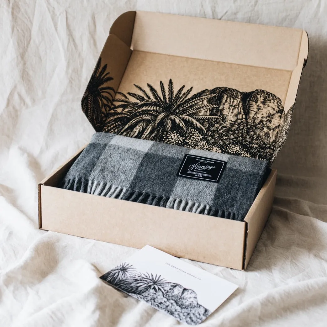 Heritage Collection | Recycled Wool Tartan Blankets | Smoke