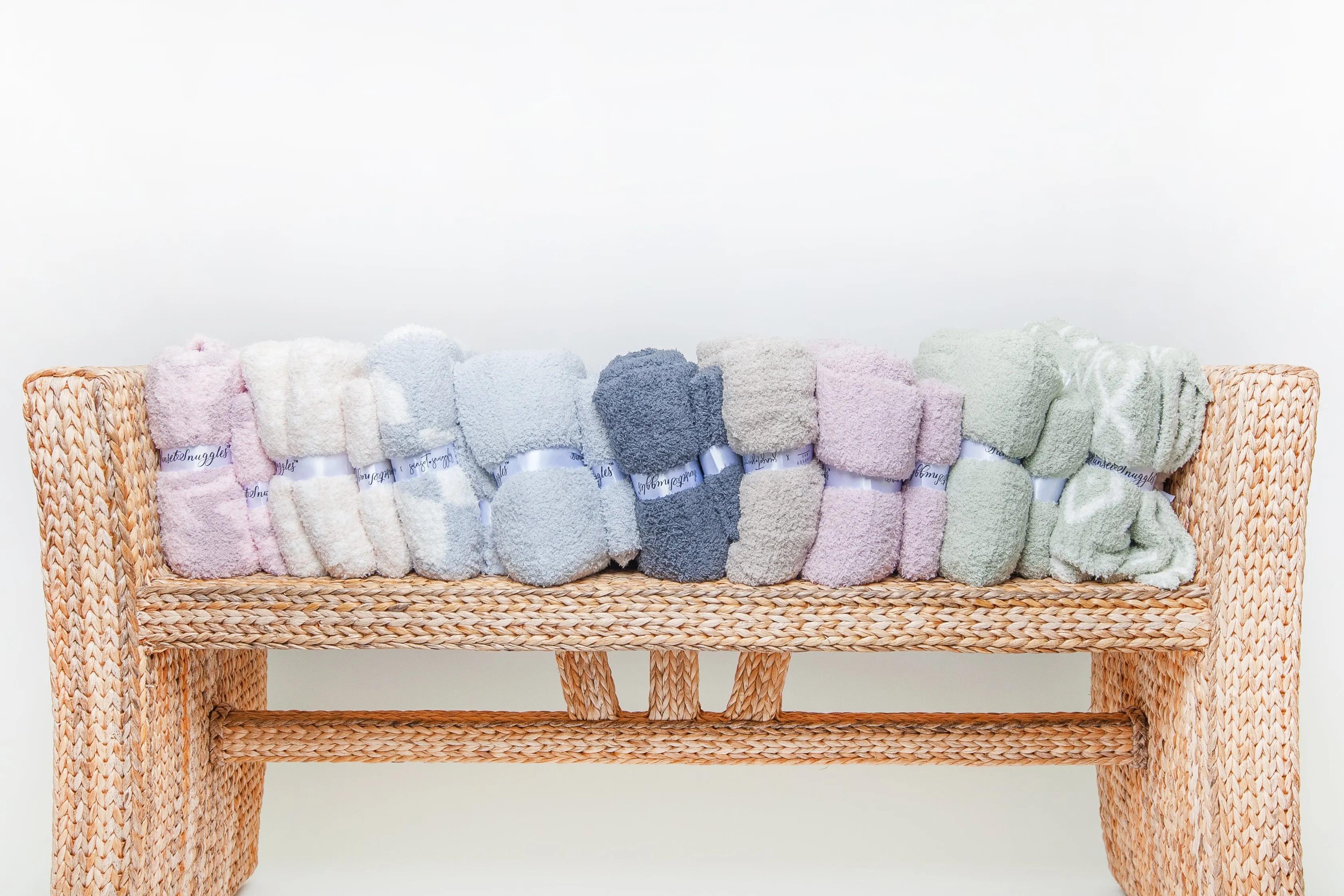 Iced Lilac & Powder Vintage Floral Print Toddler Blanket