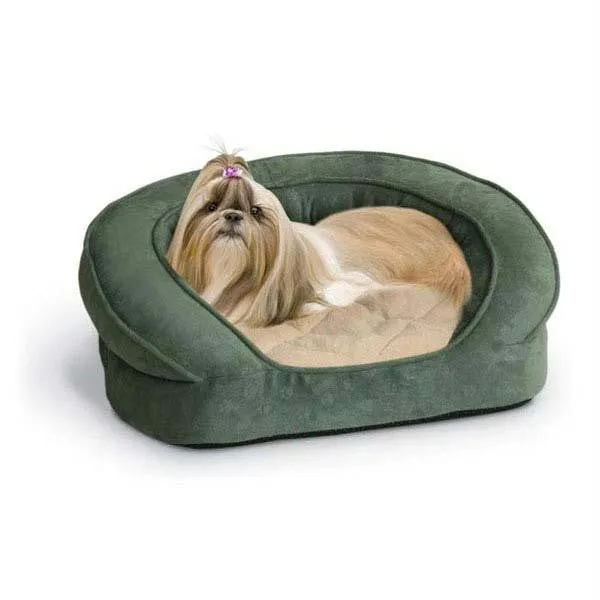 K&h Pet Products Deluxe Ortho Bolster Sleeper Pet Bed Extra Large Eggplant 50" X 40" X 10"