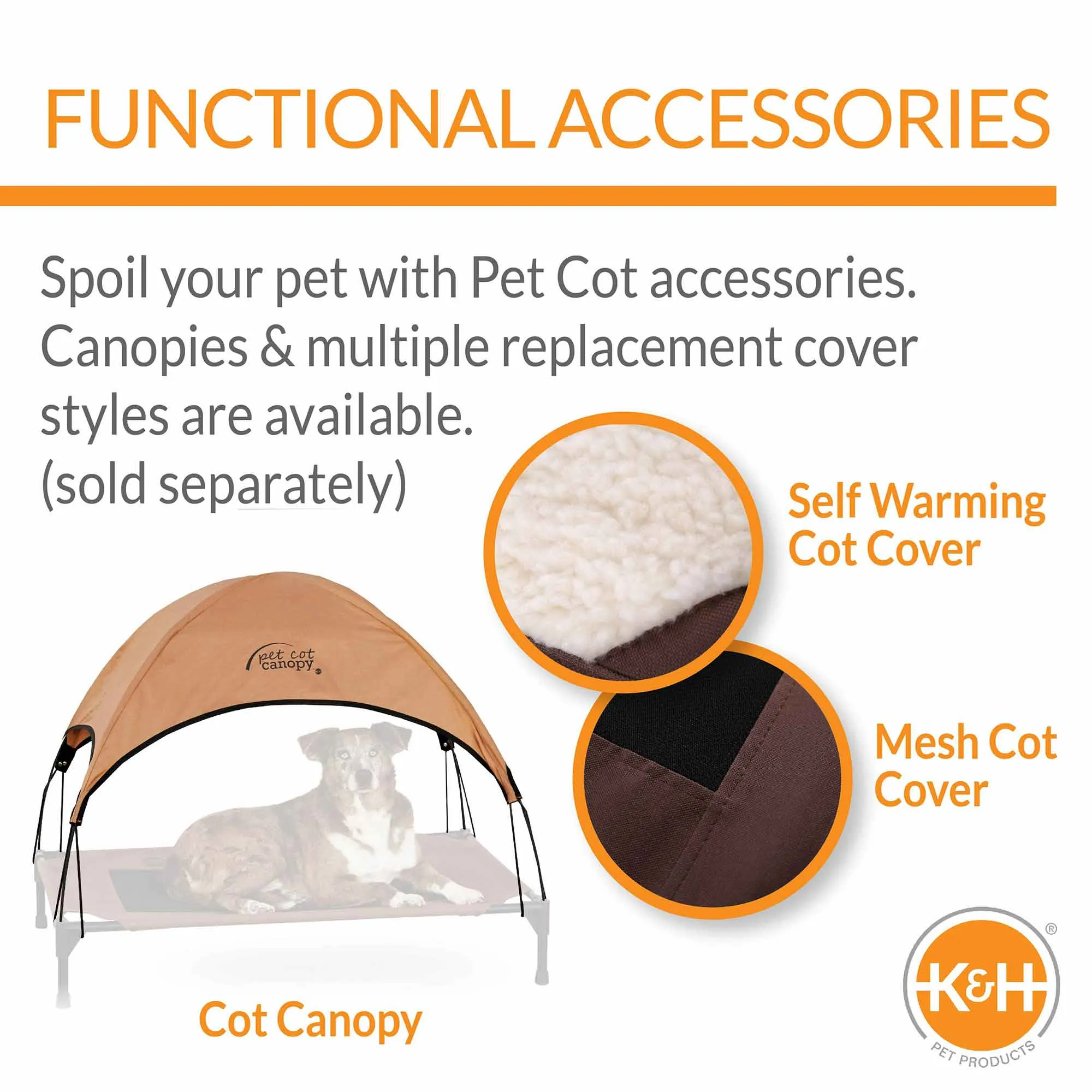 K&H Pet Products Original Bolster Pet Cot Elevated Pet Bed