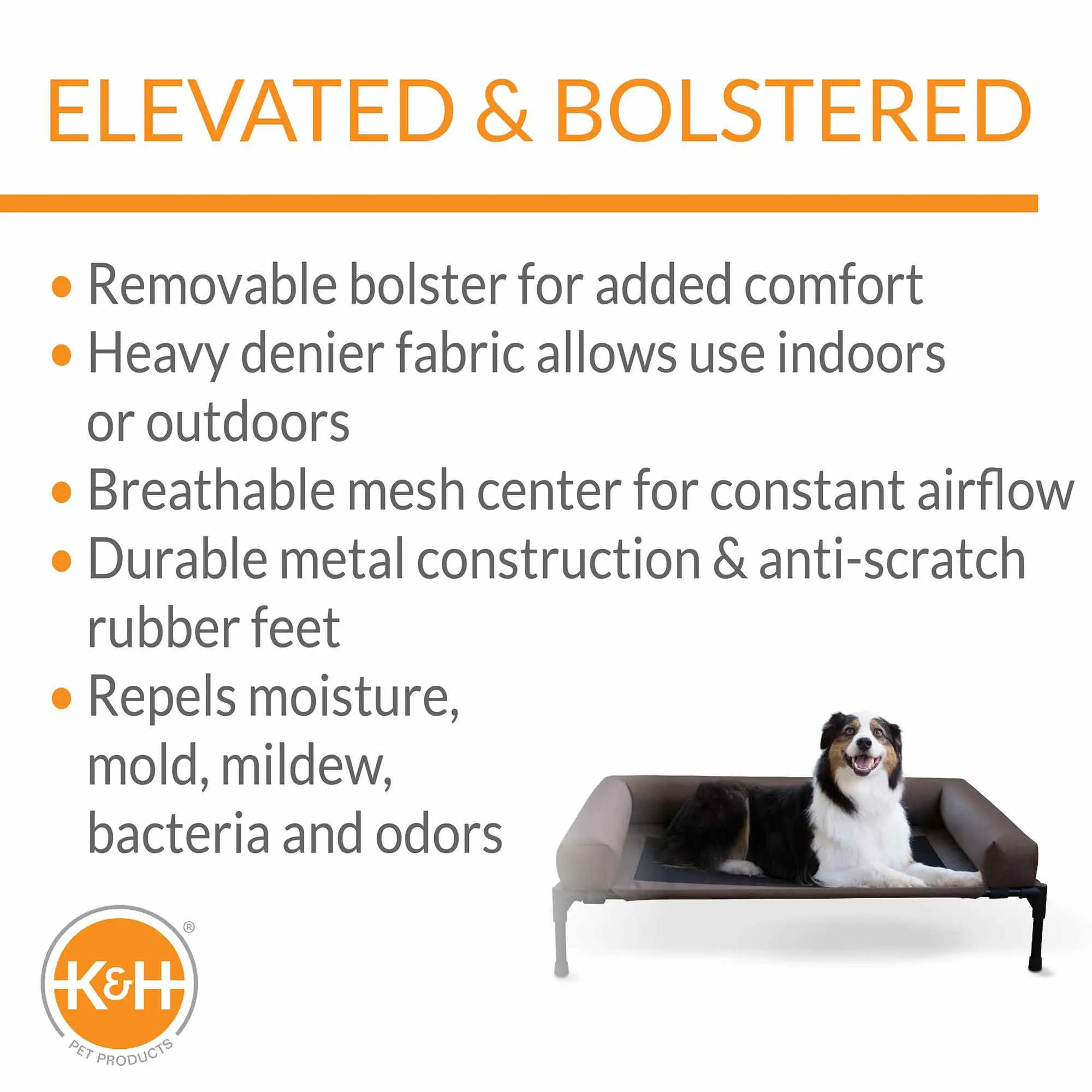 K&H Pet Products Original Bolster Pet Cot Elevated Pet Bed