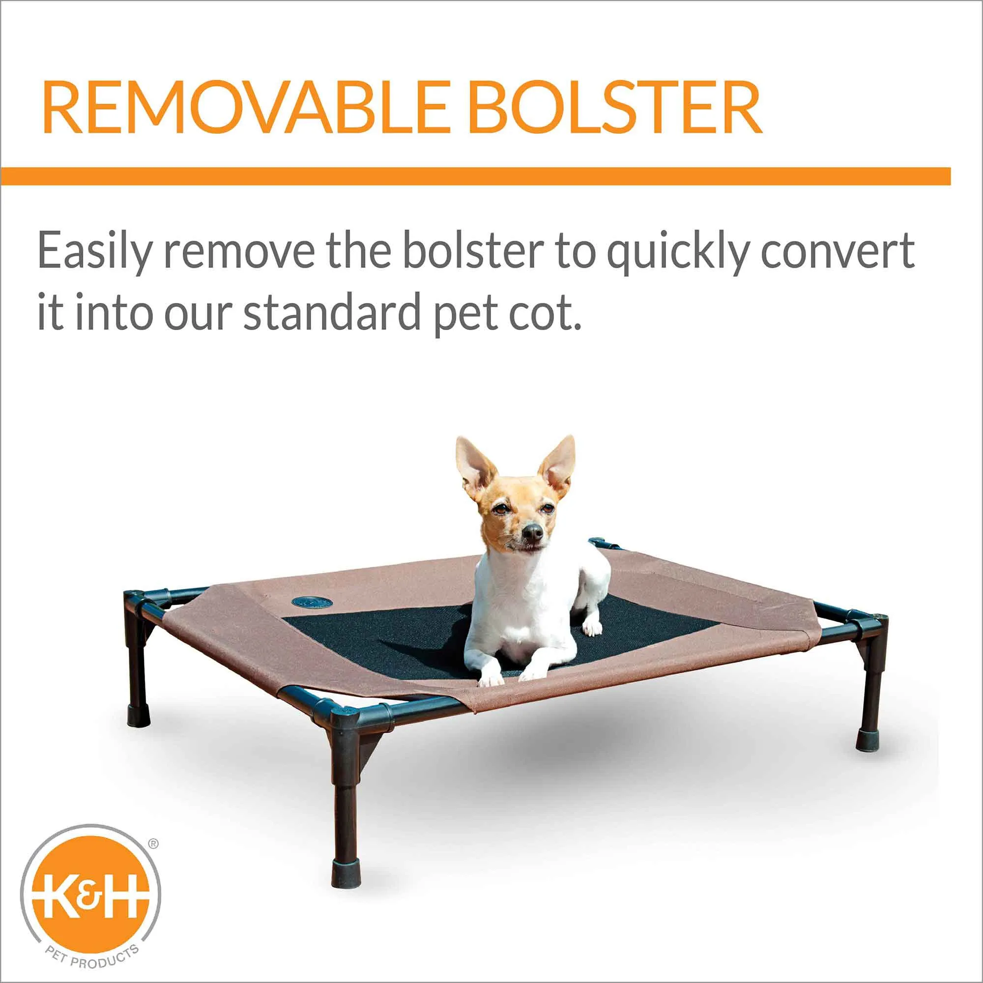 K&H Pet Products Original Bolster Pet Cot Elevated Pet Bed