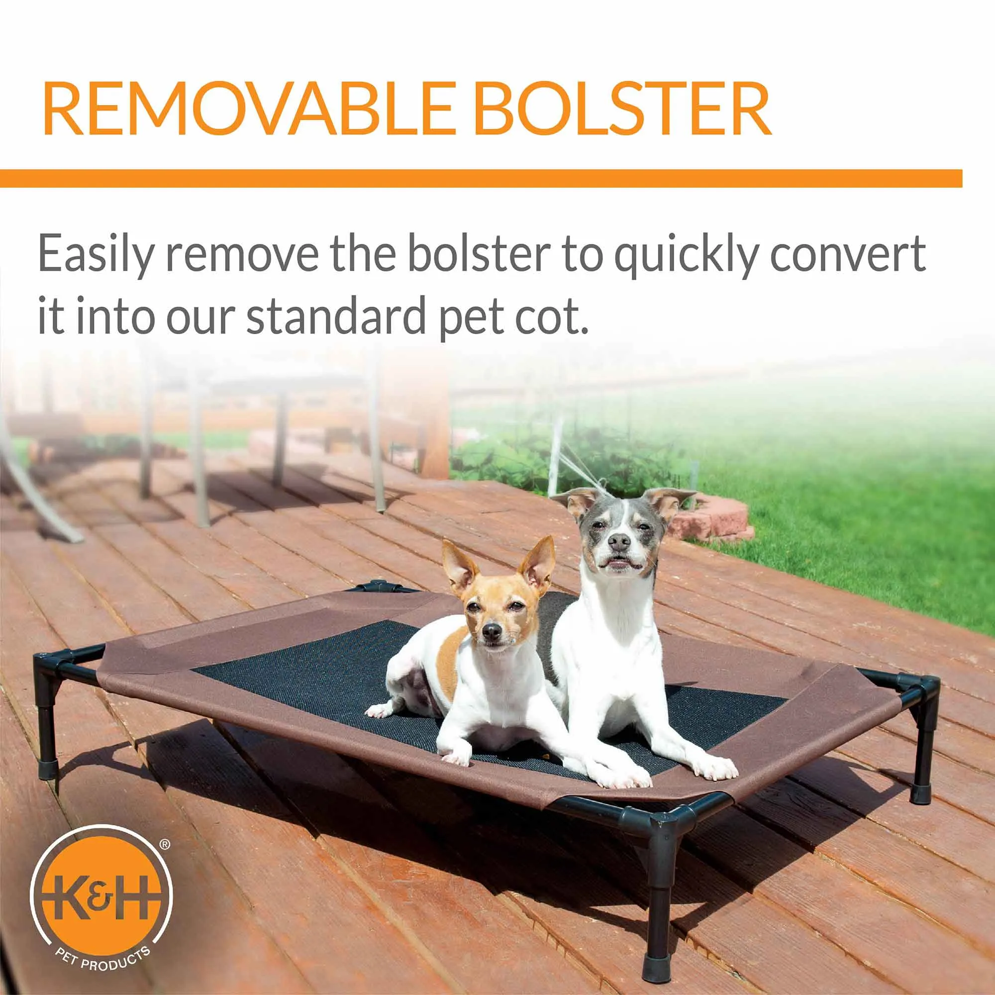 K&H Pet Products Original Bolster Pet Cot Elevated Pet Bed