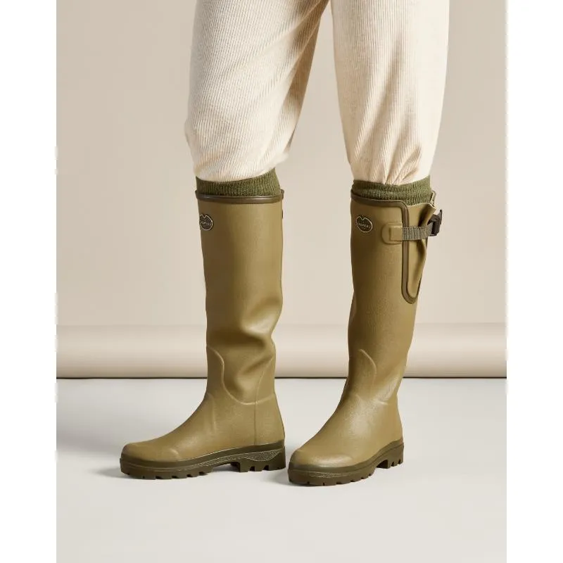 Le Chameau Ladies Vierzon Jersey Lined Wellington Boots - Iconic Green