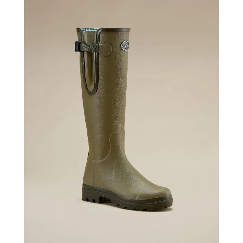 Le Chameau Ladies Vierzon Jersey Lined Wellington Boots - Iconic Green