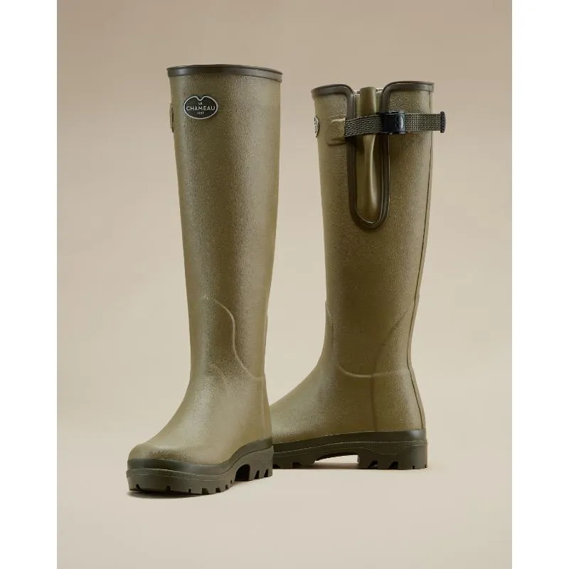 Le Chameau Ladies Vierzon Jersey Lined Wellington Boots - Iconic Green