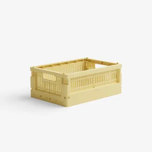 MINI FOLDING CRATE // LEMON CREAM