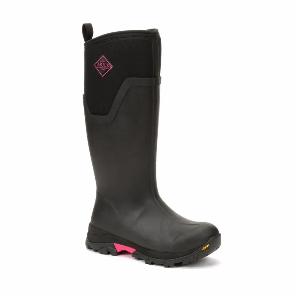 Muck Footwear Women ARCTIC ICE VIBRAM ARCTIC GRIP ALL TERRAIN TALL BLACK/HOTPINK
