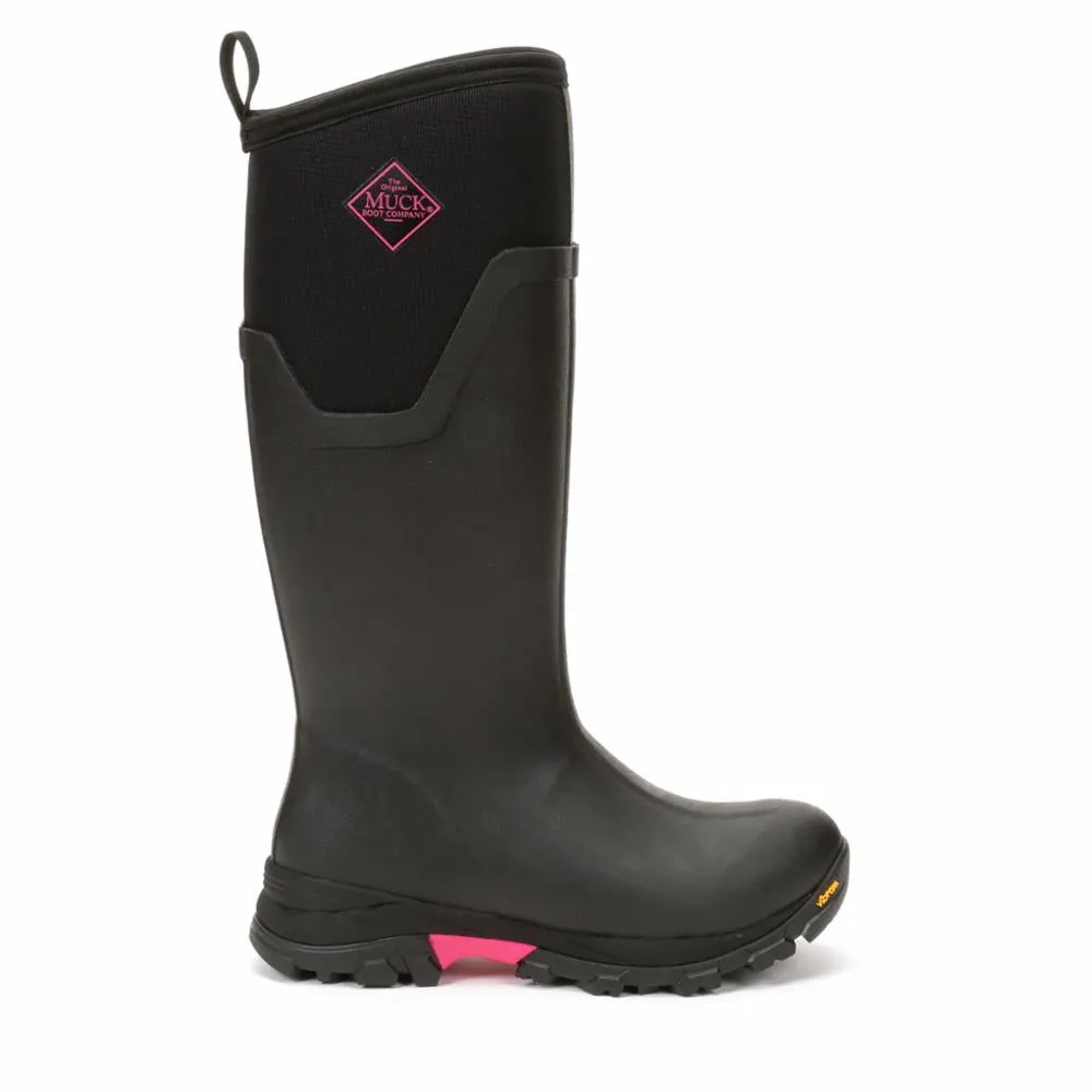 Muck Footwear Women ARCTIC ICE VIBRAM ARCTIC GRIP ALL TERRAIN TALL BLACK/HOTPINK