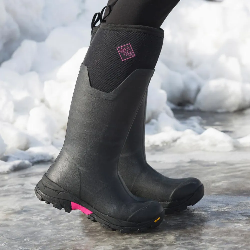 Muck Footwear Women ARCTIC ICE VIBRAM ARCTIC GRIP ALL TERRAIN TALL BLACK/HOTPINK