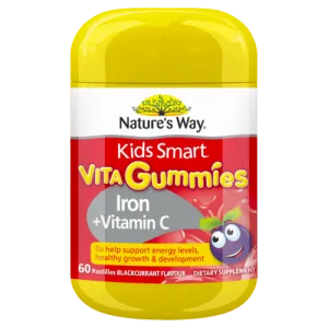 Natures Way Kids Smart Kids Smart Vita Gummies Iron And Vitamin C 60 Pastilles
