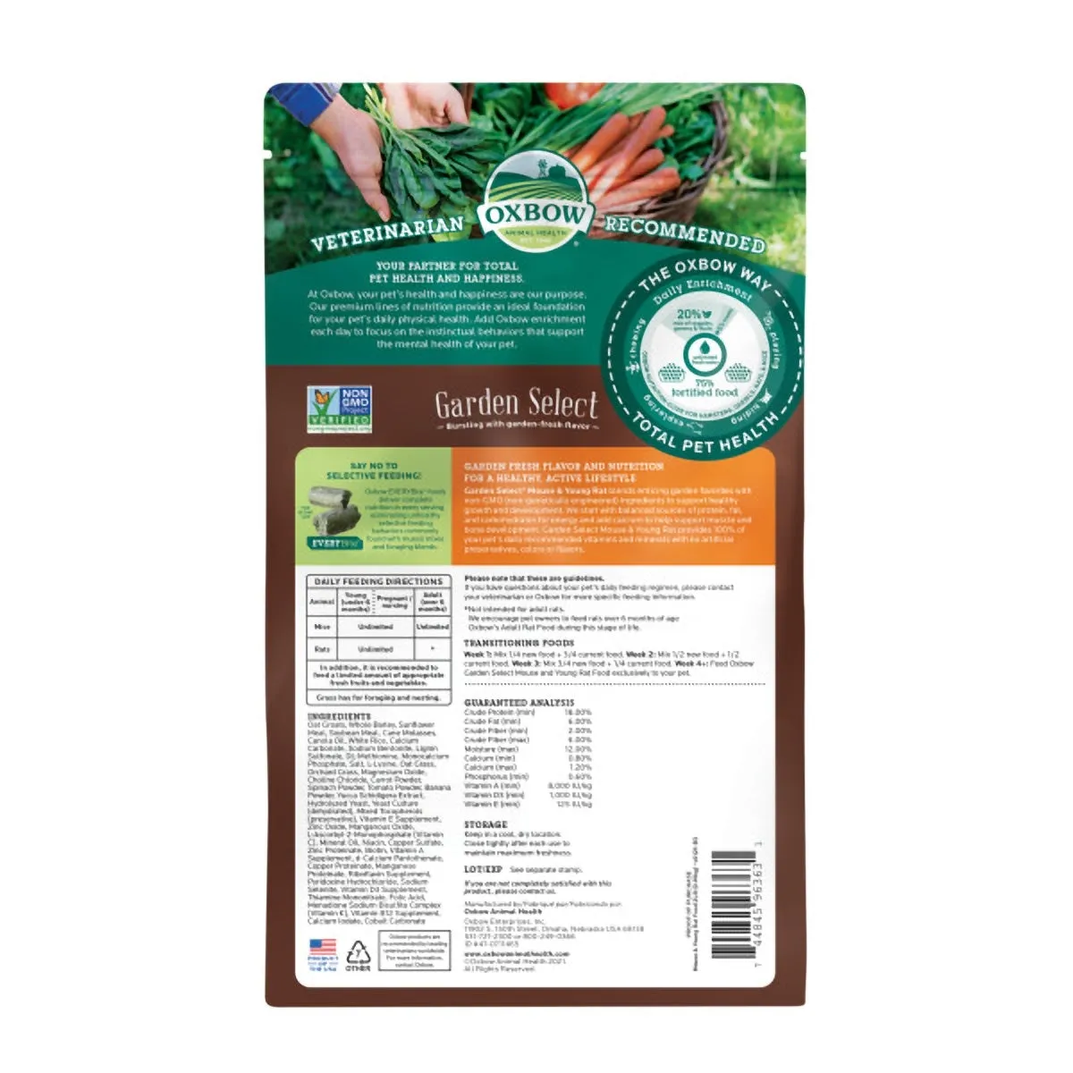 Oxbow Garden Select Mouse And Young Rat Food 900g