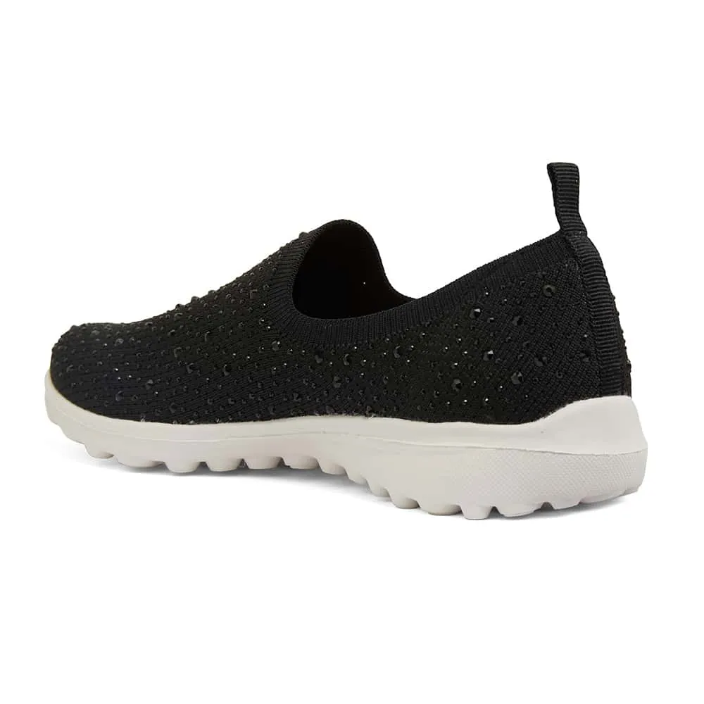 Parlour Sneaker in Black Diamante