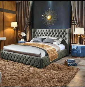 Royale Bed Frame Soft Plush Velvet - Choice Of Colours