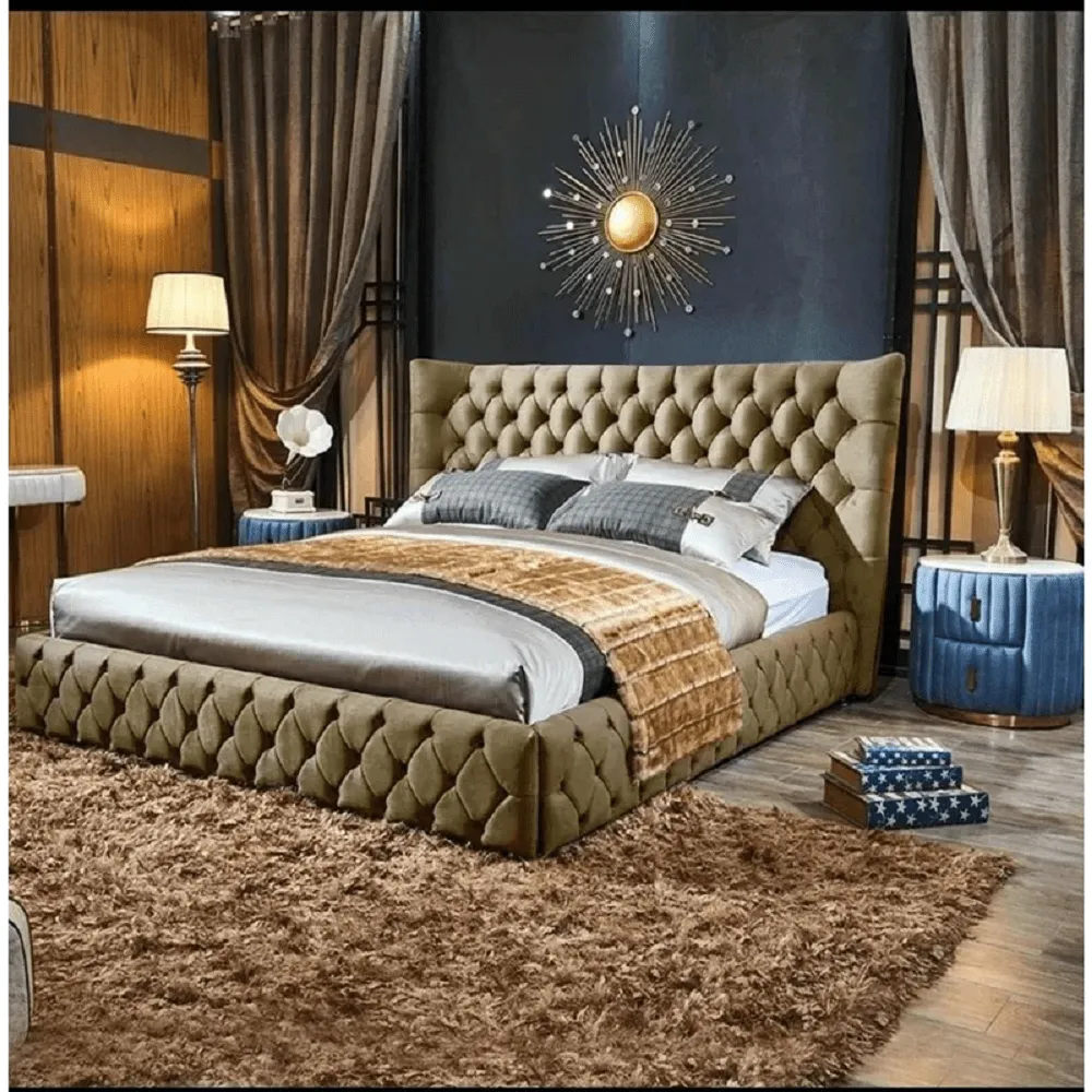 Royale Bed Frame Soft Plush Velvet - Choice Of Colours