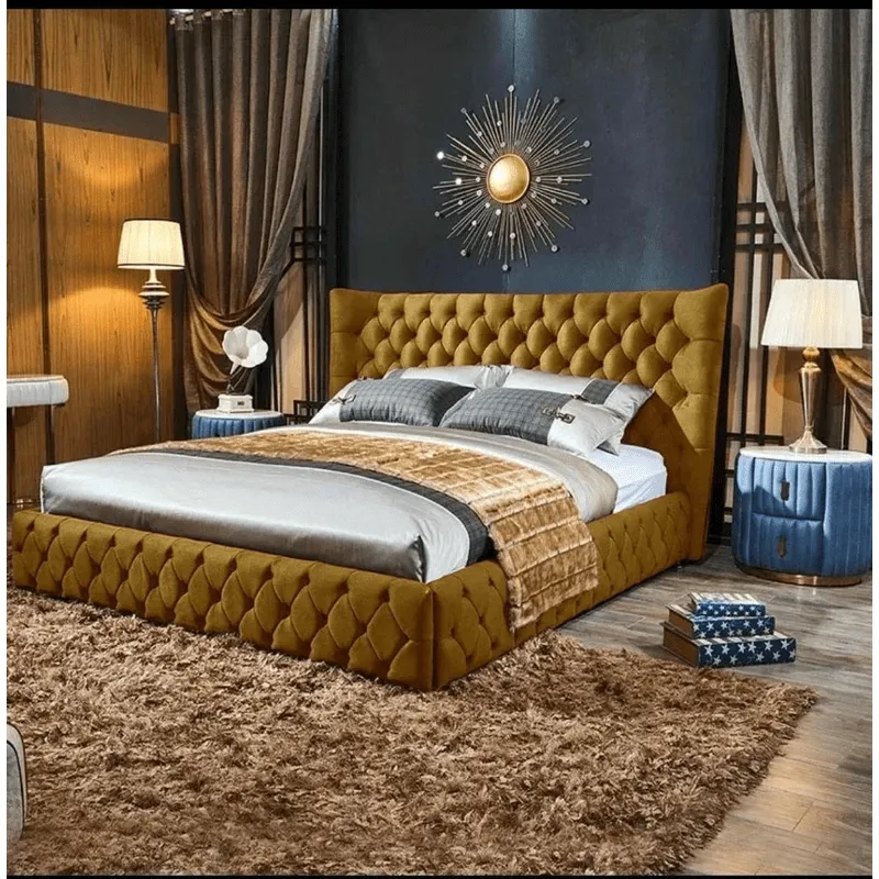 Royale Bed Frame Soft Plush Velvet - Choice Of Colours