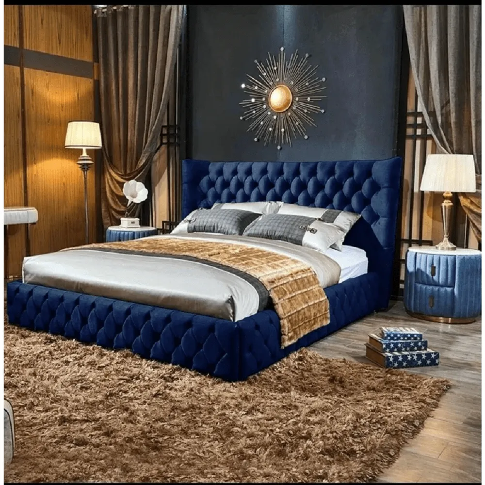 Royale Bed Frame Soft Plush Velvet - Choice Of Colours