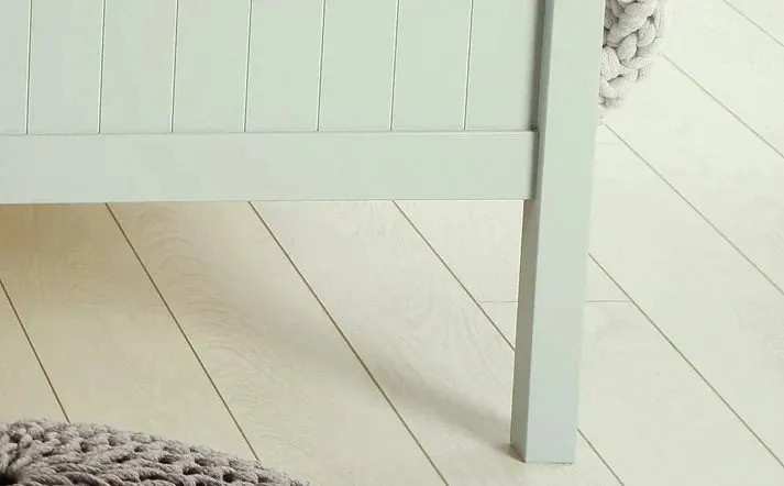 Simply Wooden Bed Without Storage in Grey Matt Finish
