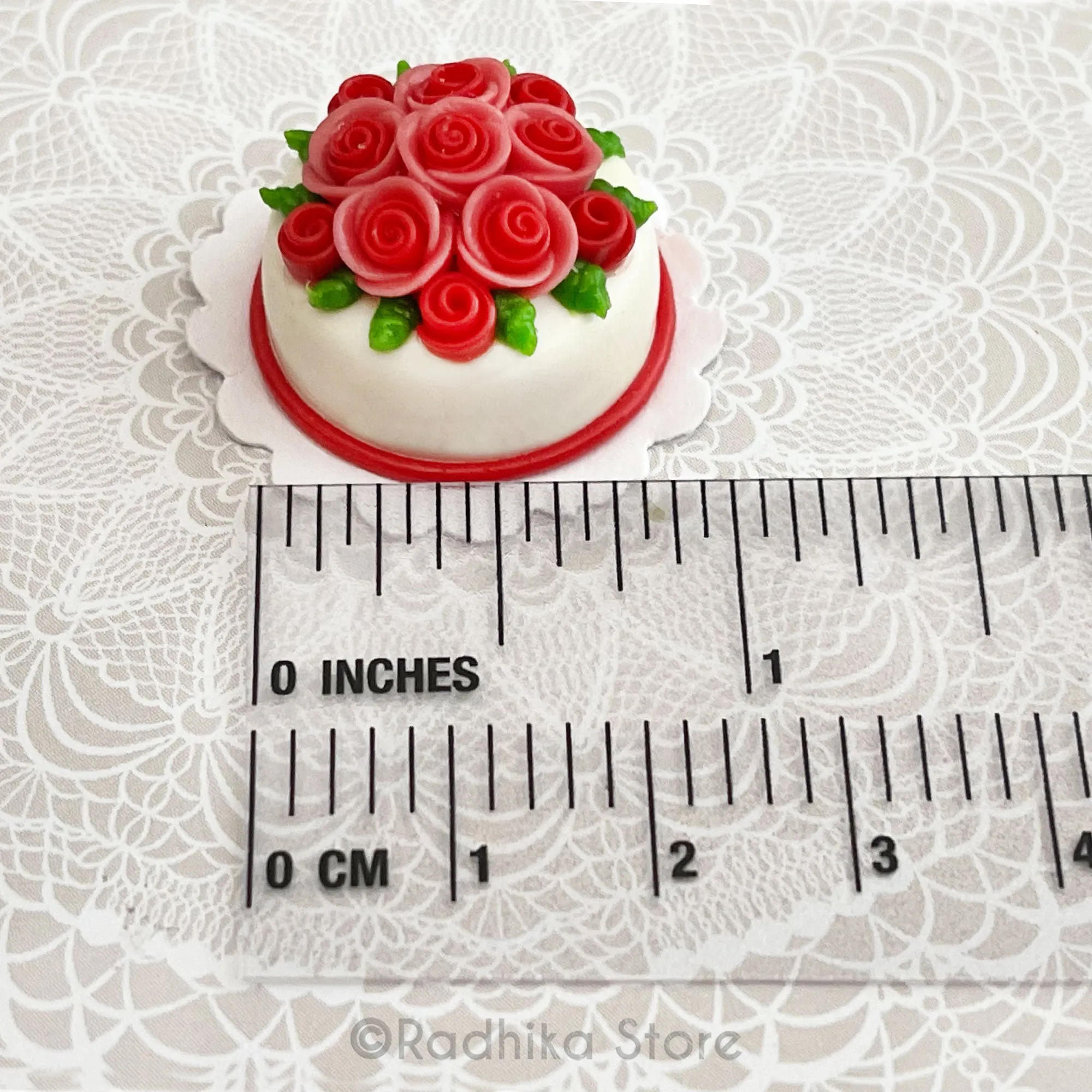 Small Round Cakes- Scalloped Rose Bouquet - Choose Cake
