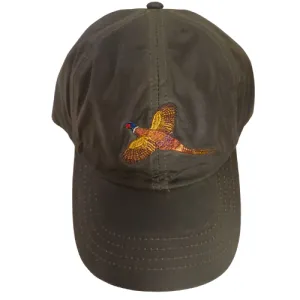Walker & Hawkes | Wax Baseball Cap | With Logo | Olive